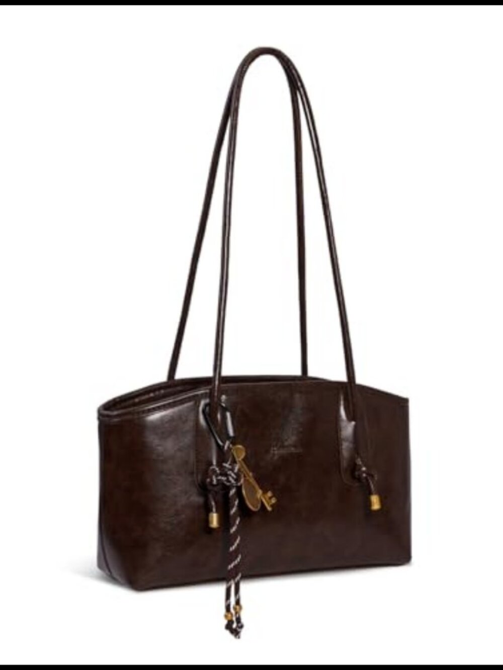Faux Leather Shoulder Bag Retro Satchel Zipper Purse for Women Everyday Travel